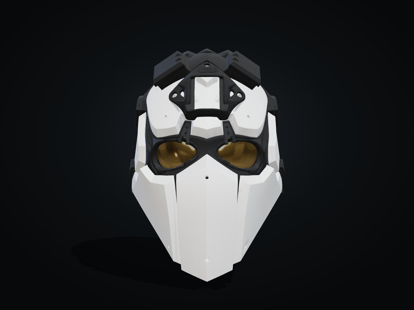 Ronin Breacher in Arctic White with gold mirror lenses