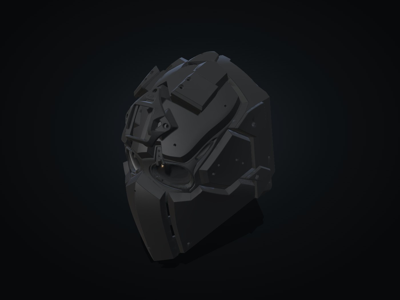 Ronin Breacher run as a mask, with the back helmet panel removed