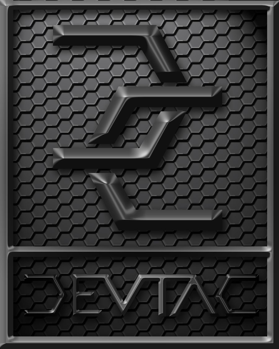 Devtac brand plate, machined hexagonal pattern